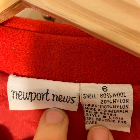 Red pea coat - Picture 4 of 5